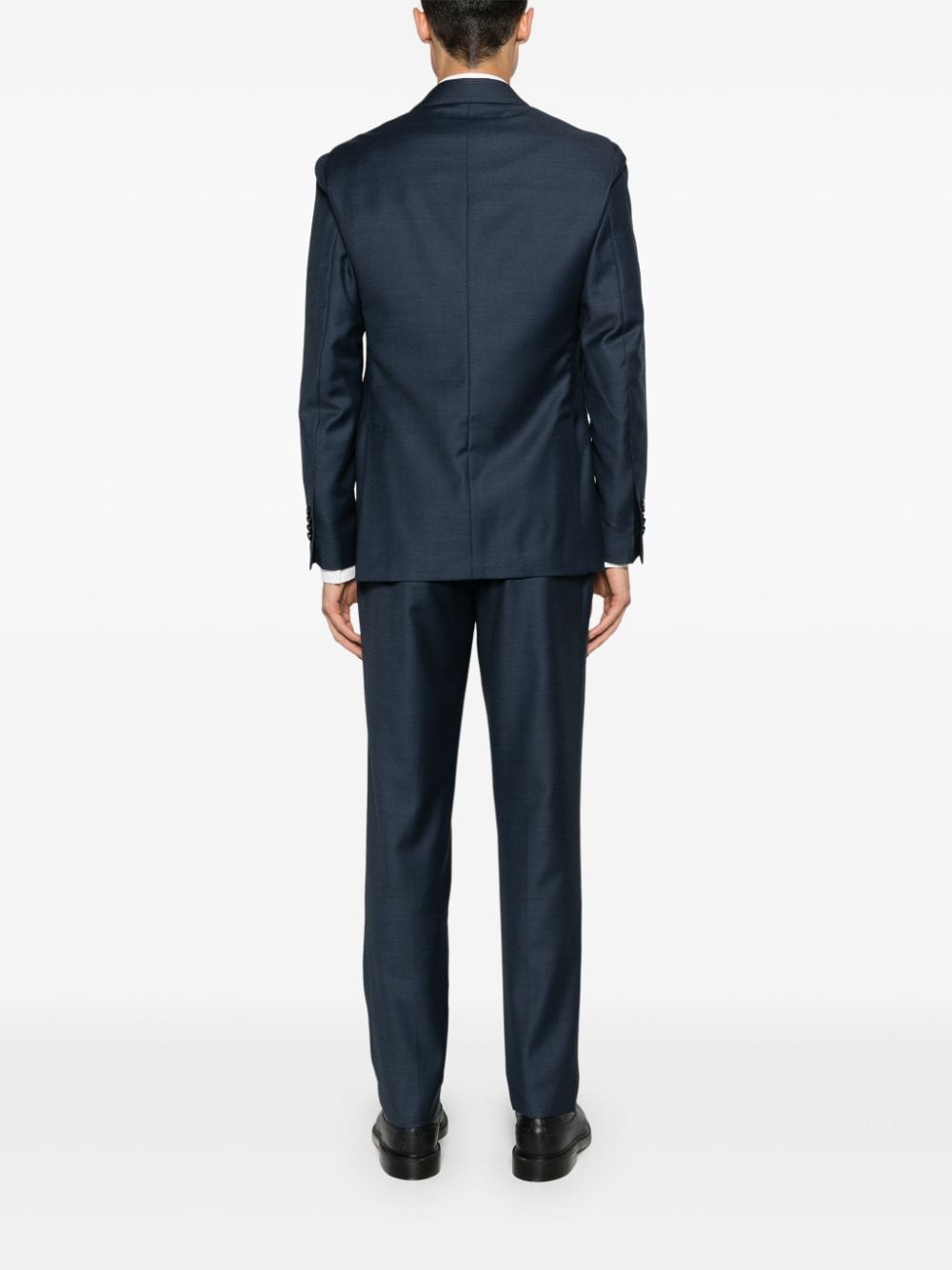 Shop Lardini Double-breasted Suit In Blue