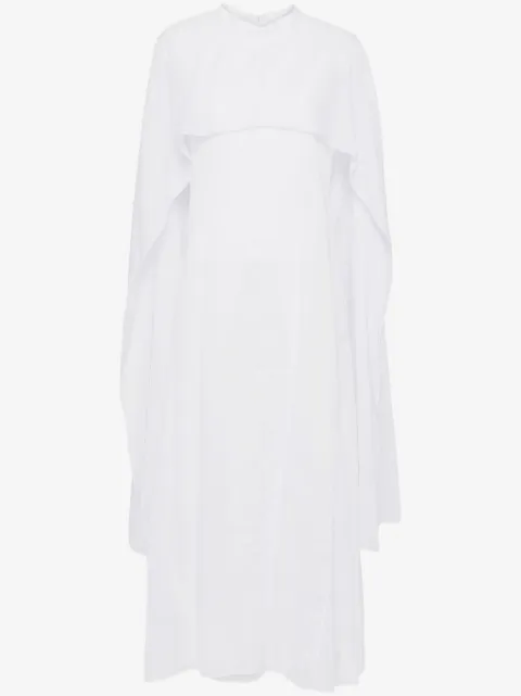 Jil Sander vestido midi con detalle de capa