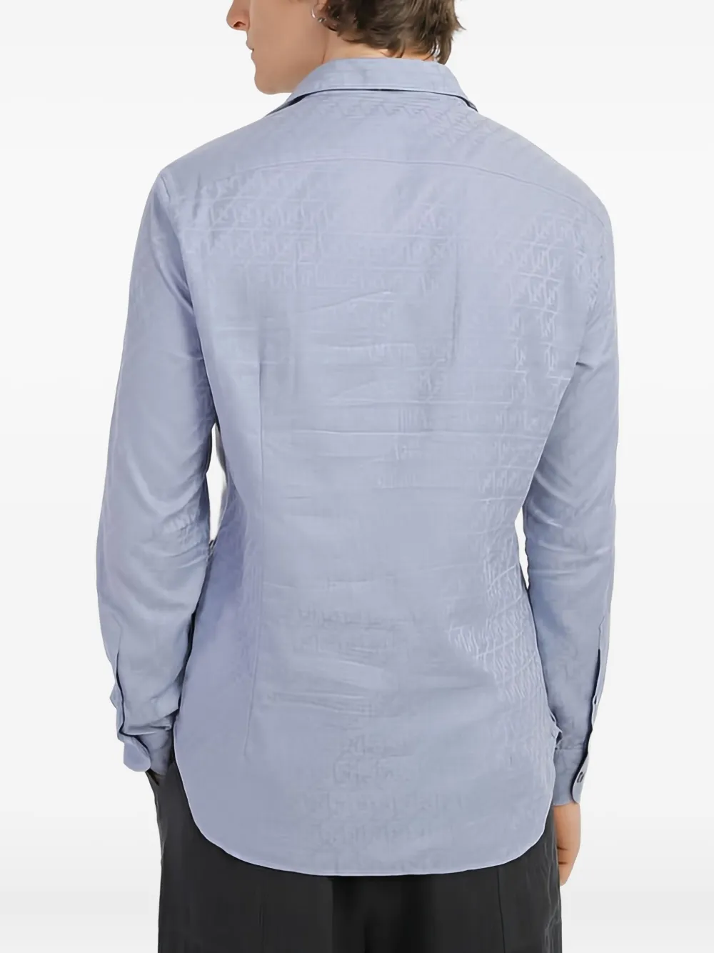 Emporio Armani Katoenen overhemd Blauw