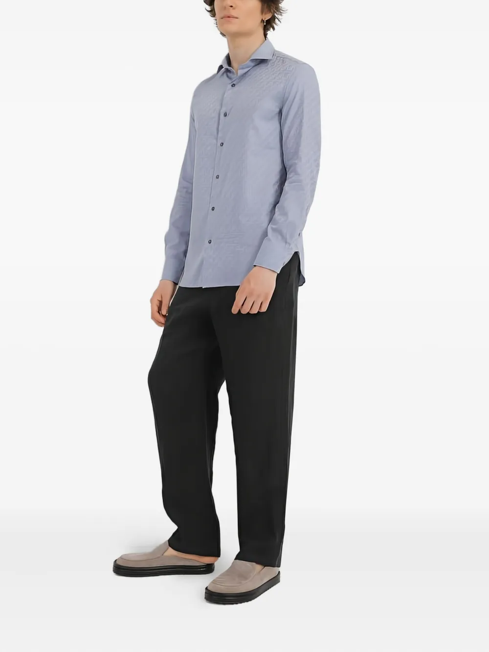 Emporio Armani cotton shirt - Blauw