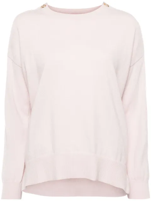 N.Peal button shoulder cashmere jumper