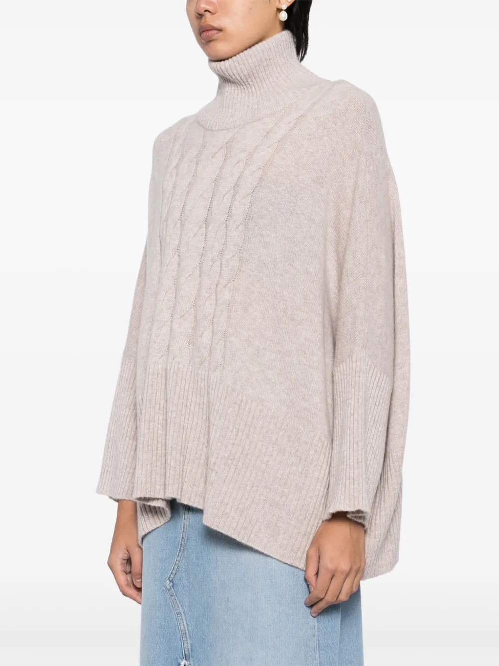 N.Peal Trui van biologisch kasjmier Bruin