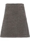 N.Peal houndstooth knitted skirt - Grey