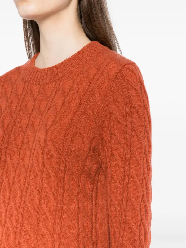 cable-knitted Jumper Orange FARFETCH JO