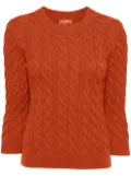 N.Peal cable-knitted jumper - Orange