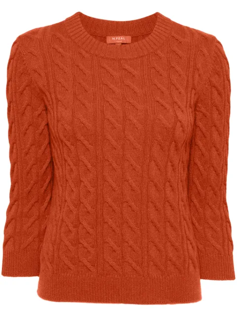 N.Peal cable-knitted jumper