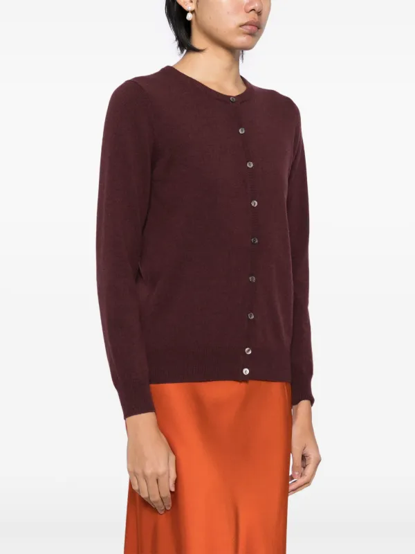 Organic Cashmere Cardigan Red FARFETCH IN