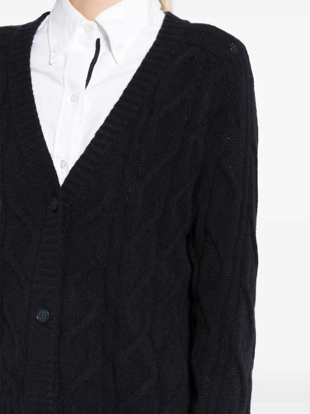 N.Peal Cable kasjmier vest Blauw