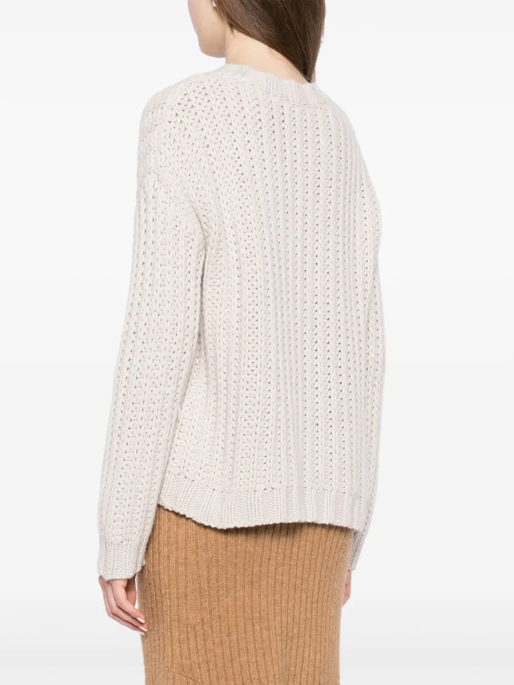 N.Peal Grofgebreide trui Beige