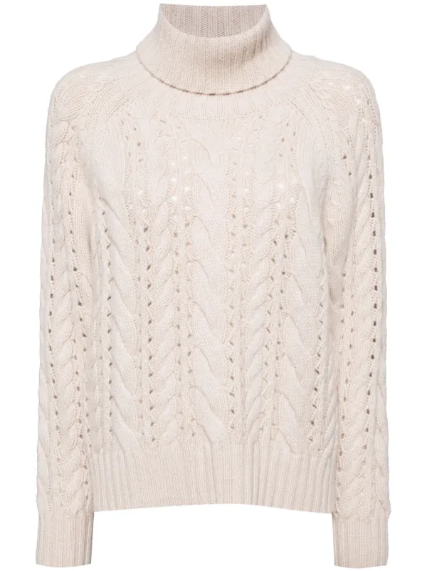 roll-neck Cashmere Jumper Neutrals FARFETCH EG