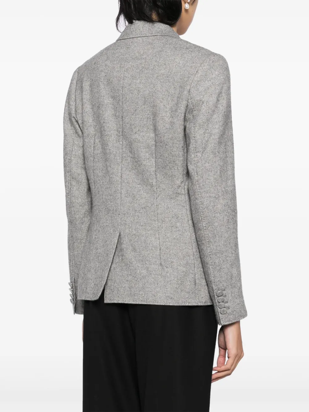 N.Peal Blazer van wolblend met enkele rij knopen Grijs