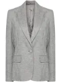 N.Peal wool-blend single-breasted blazer - Grey