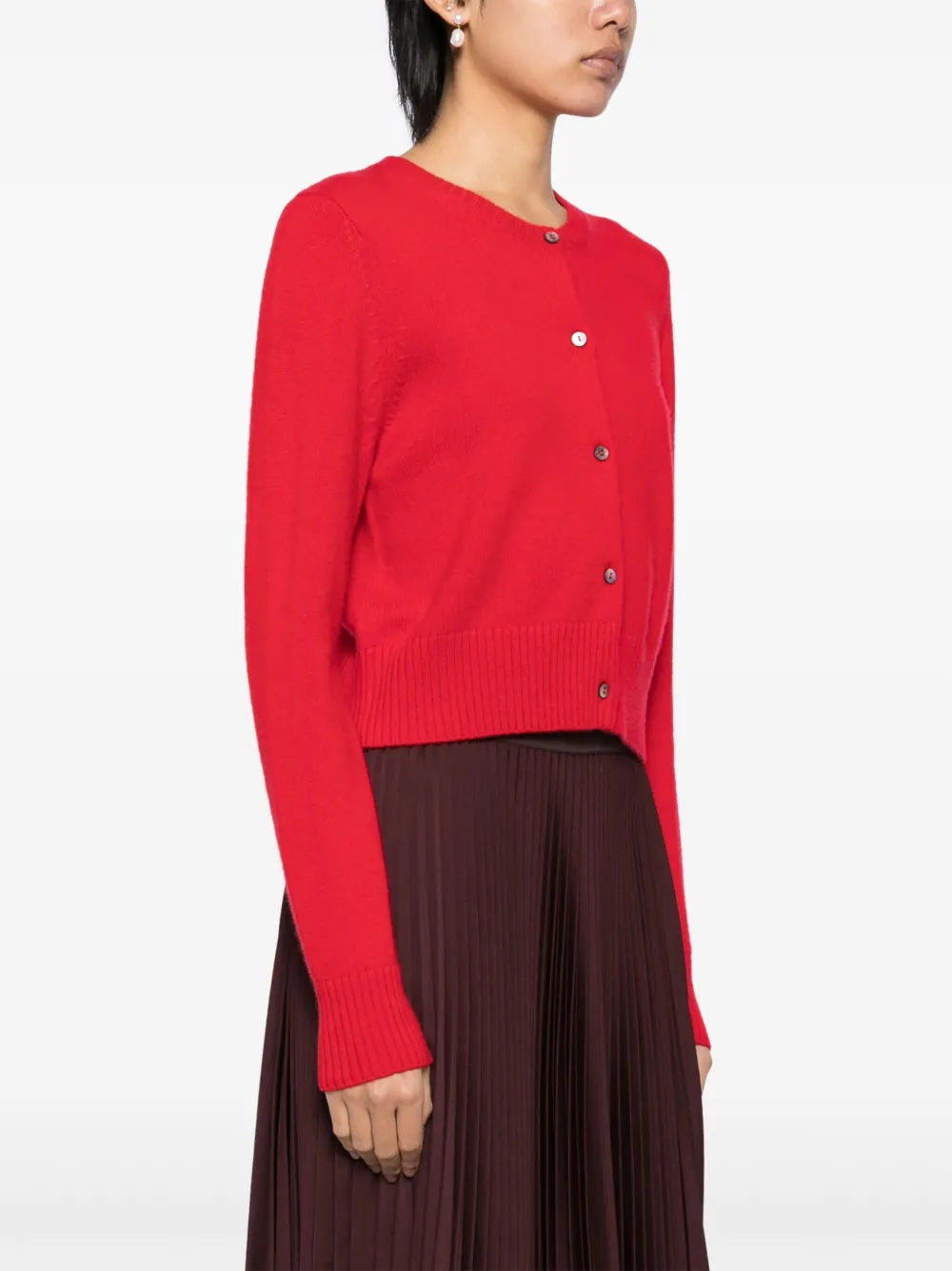 N.Peal Cropped kasjmier vest Rood