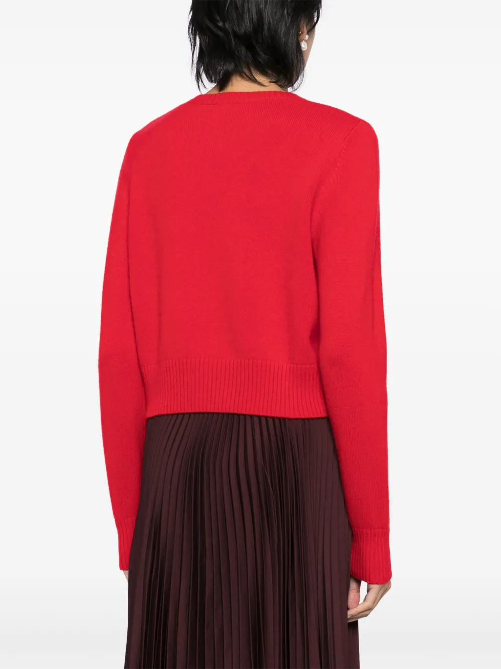 N.Peal Cropped kasjmier vest Rood