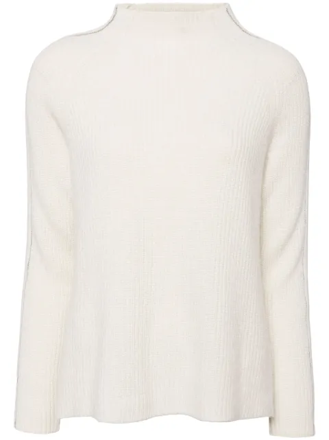 N.Peal metal funnel-neck jumper