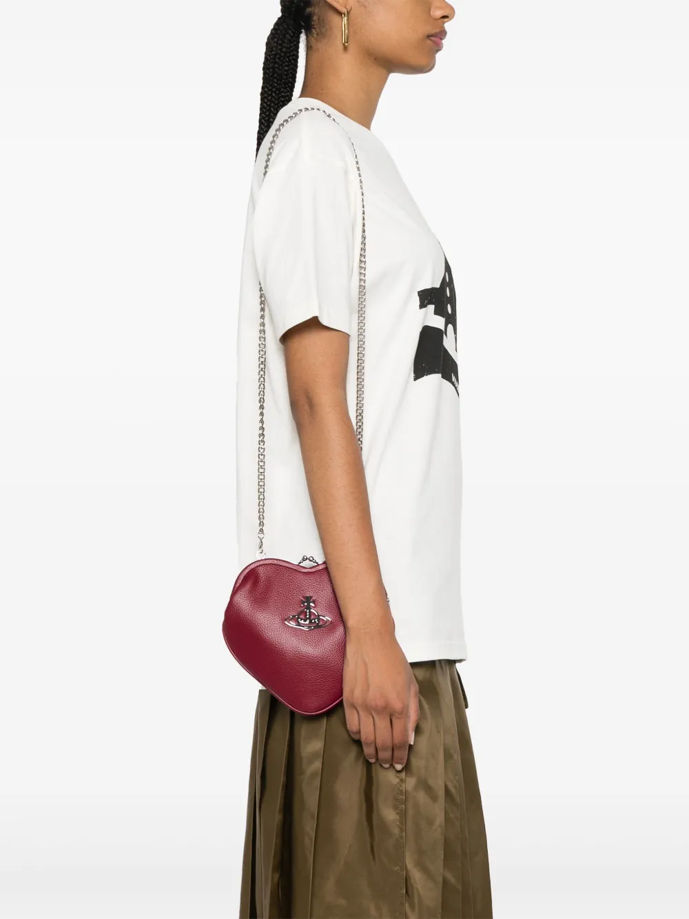 Vivienne Westwood Belle Heart mini-tas Rood