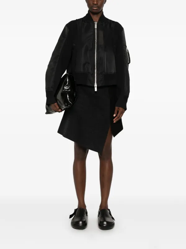 Sacai アシンメトリー スカート | ブラック | FARFETCH JP Sacai アシンメトリー スカート | ブラック | FARFETCH JP