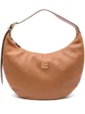 Miu Miu logo-plaque shoulder bag - Brown
