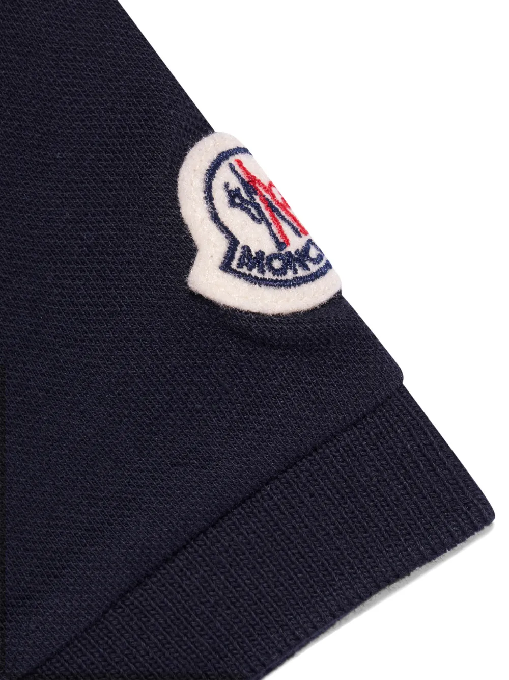 Moncler Enfant Poloshirt met logopatch Blauw