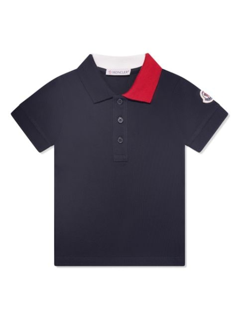 Moncler Enfant logo-patch polo shirt 