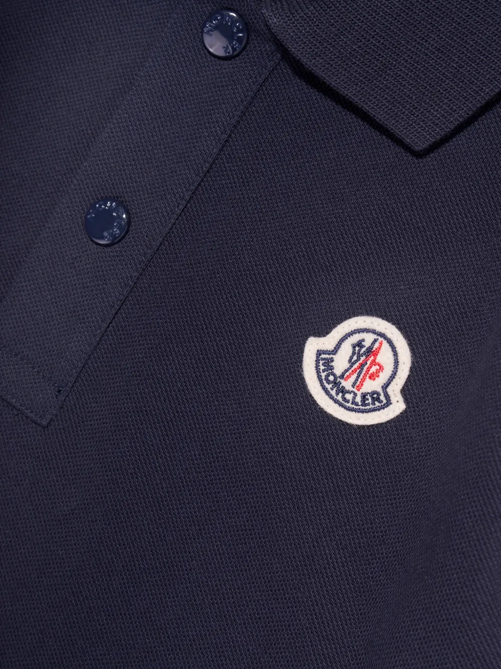 Moncler Enfant Poloshirt met logopatch Blauw