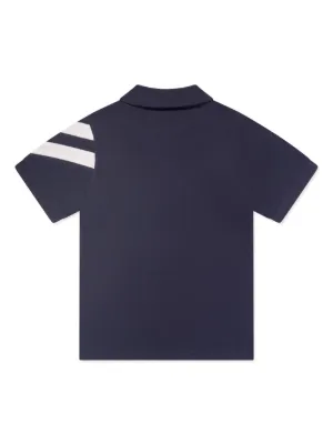 キッズその他 MONCLER KIDS Boys Stripe-detailed Polo Shirt Navy Blue MONCLER KIDS Boys Logo Patch Polo Shirt With Stripe