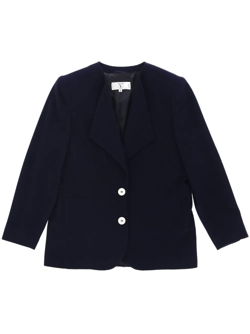 Valentino Garavani Pre-Owned 1980s シングルジャケット - ブルー Valentino Garavani Pre-Owned 1980s シングルジャケット - ブルー