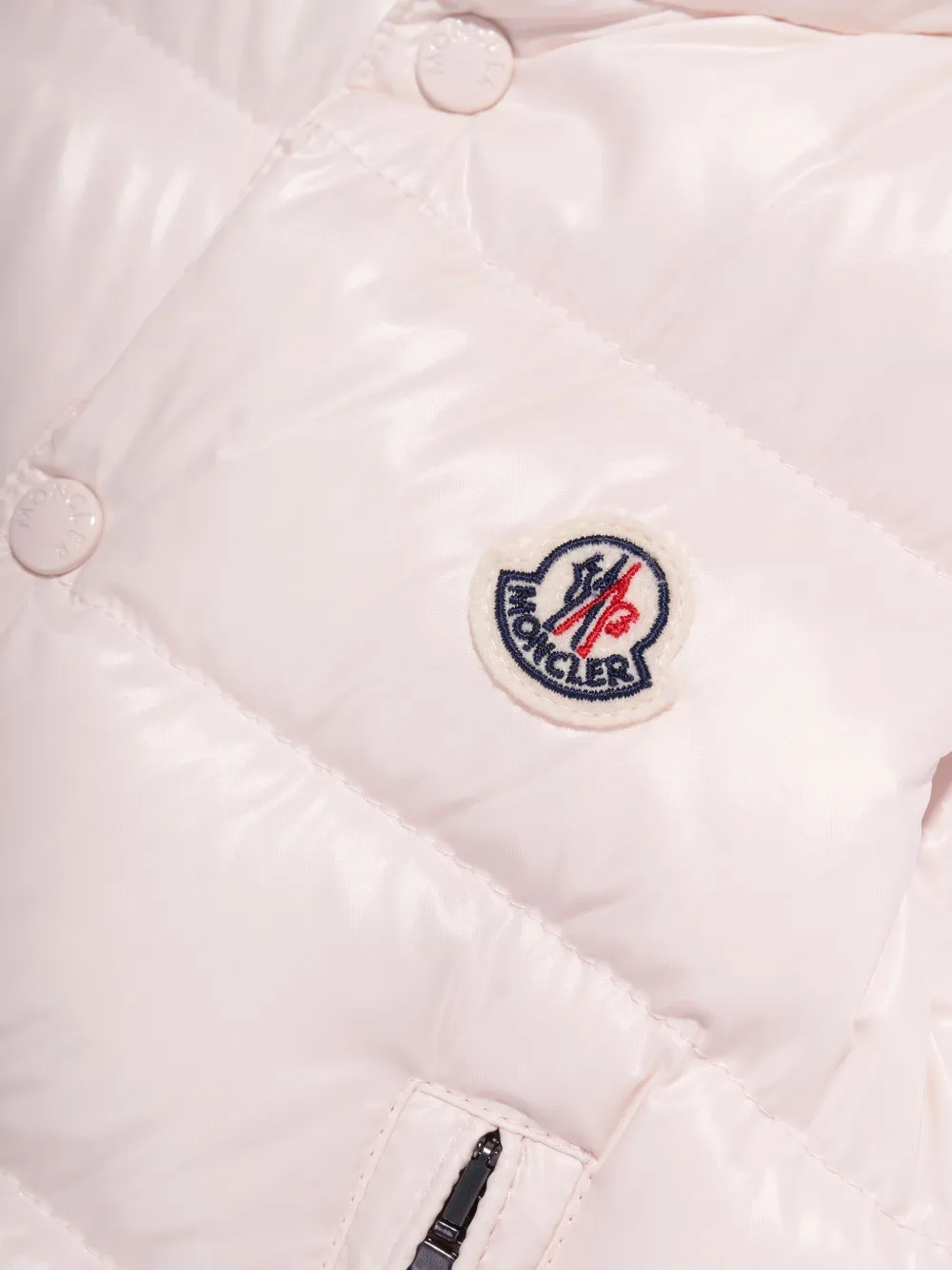 Moncler Enfant Gilet met logo-applicatie Roze