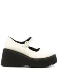 Nicole Saldaña 75mm Nina platform pumps - Neutrals