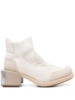 EGONlab. Spike Leather Boots | White | FARFETCH