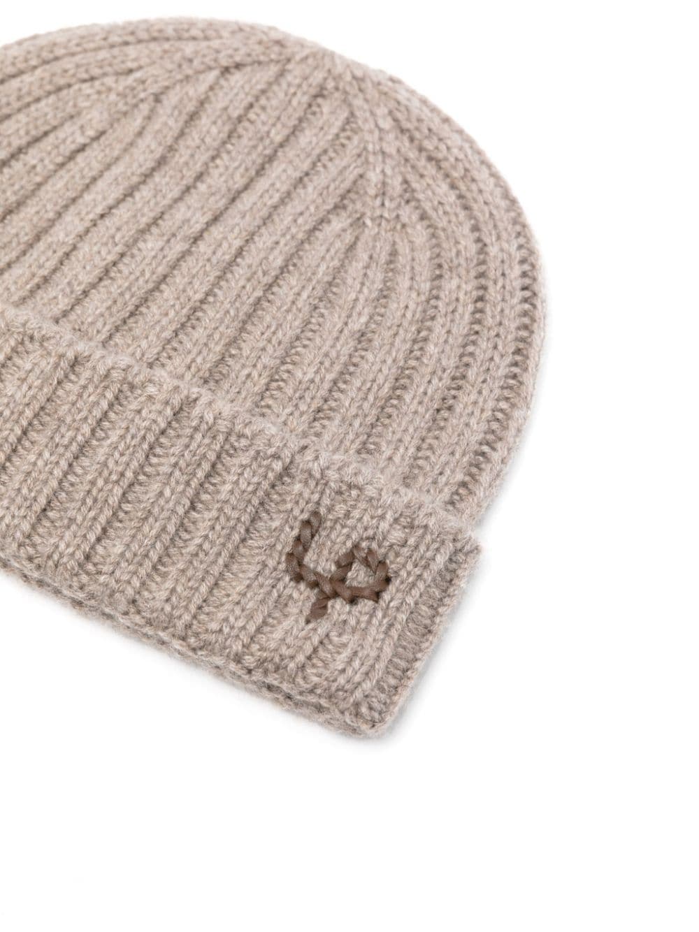 Loro Piana embroidered-logo beanie - Bruin