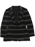 Lanvin Pre-Owned 2003 striped silk blazer - Grey