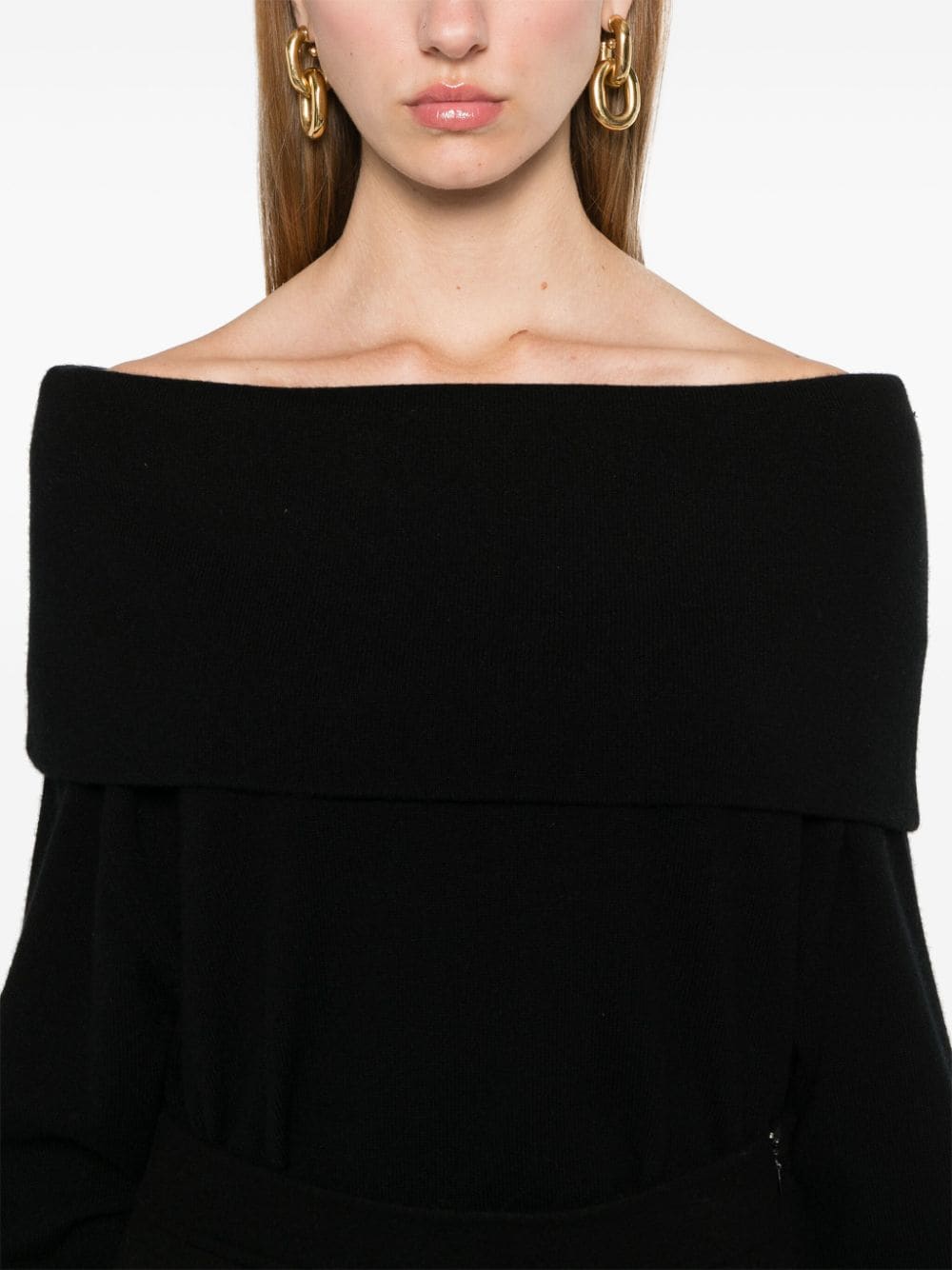 Shop Eric Bompard Cowl-neck Sweater In Schwarz