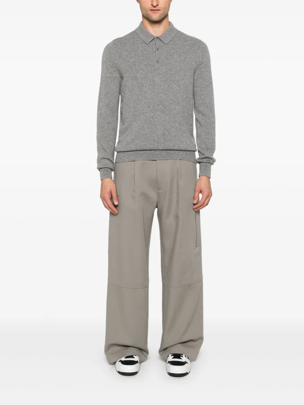 Eric Bompard Poloshirt met lange mouwen - Grijs