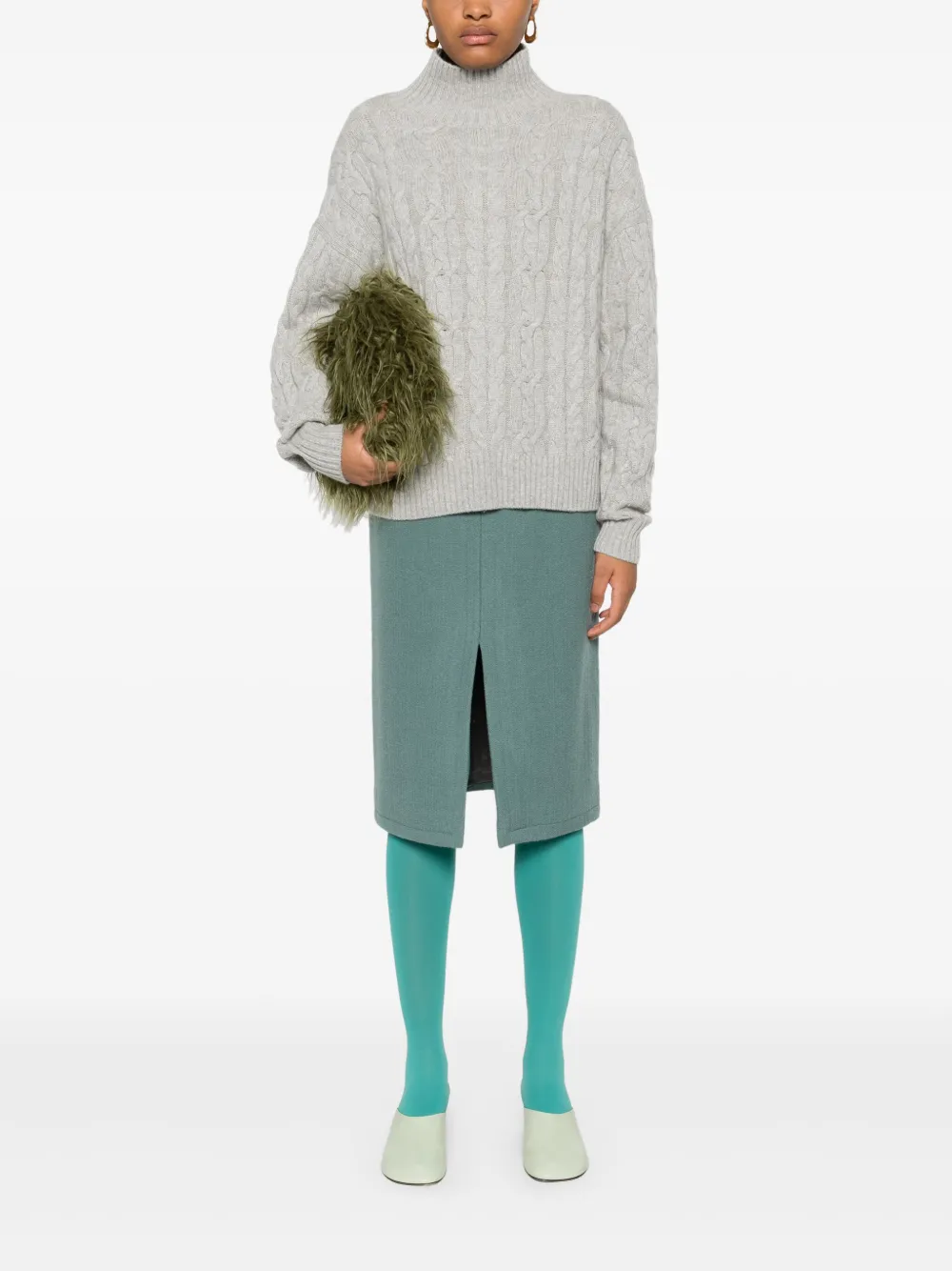 Eric Bompard cable-knit sweater - Grijs