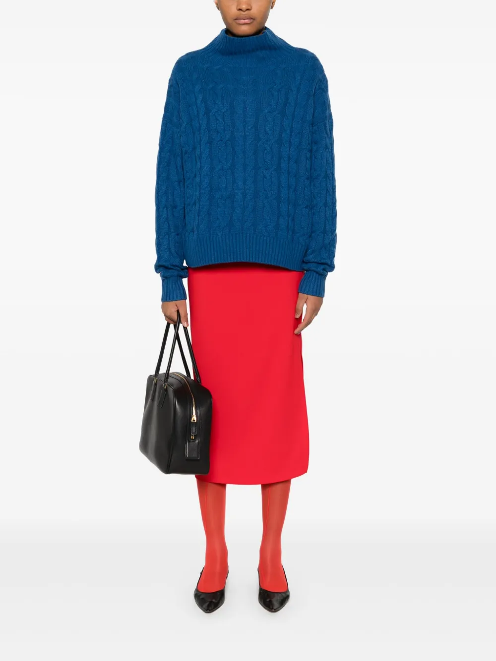 Eric Bompard cable-knit sweater - Blauw
