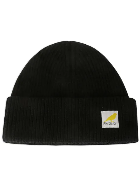 JW Anderson logo patch beanie Men