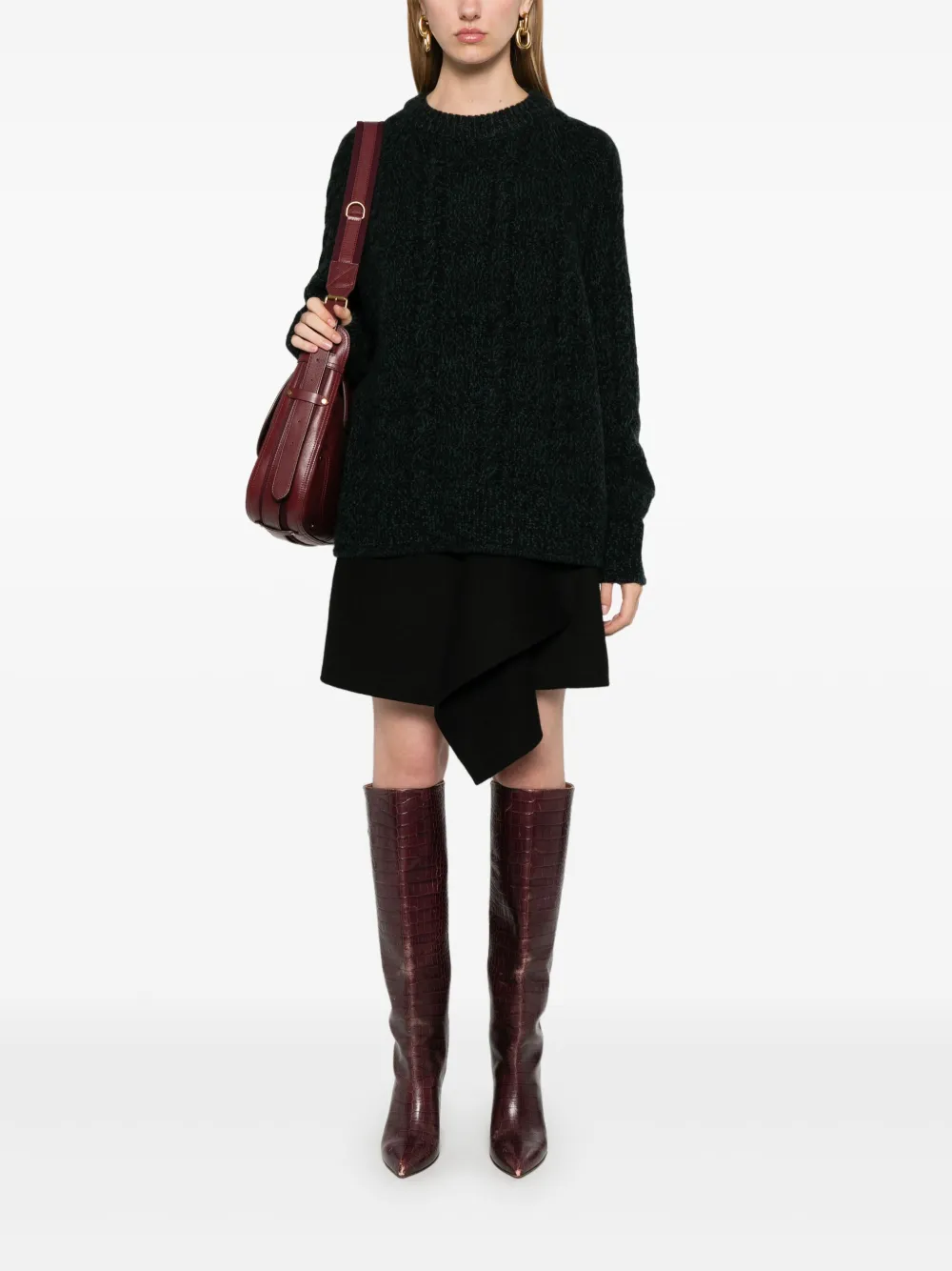 Eric Bompard marl-knit sweater - Zwart