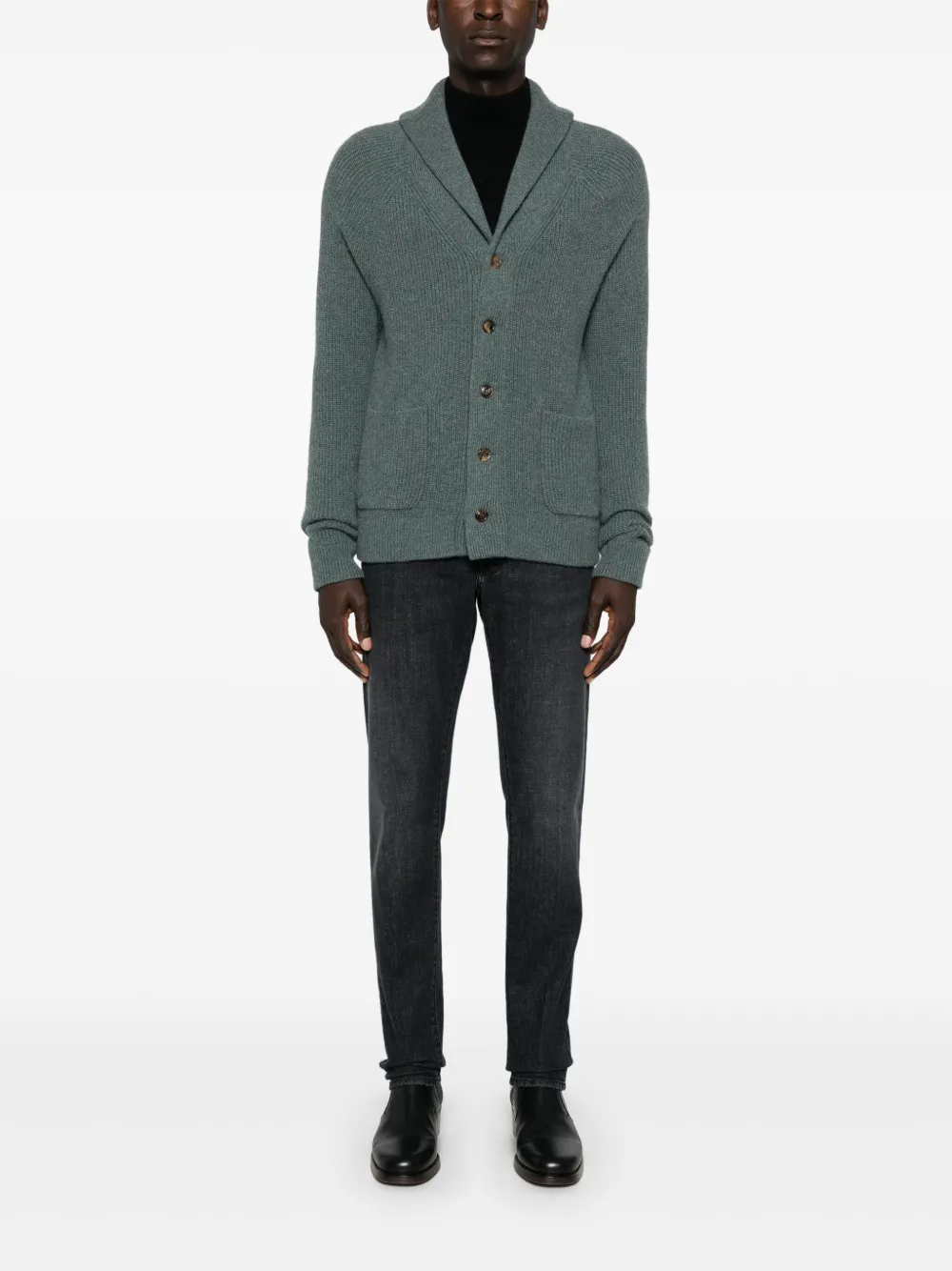 Eric Bompard Trui met hoge hals - Zwart