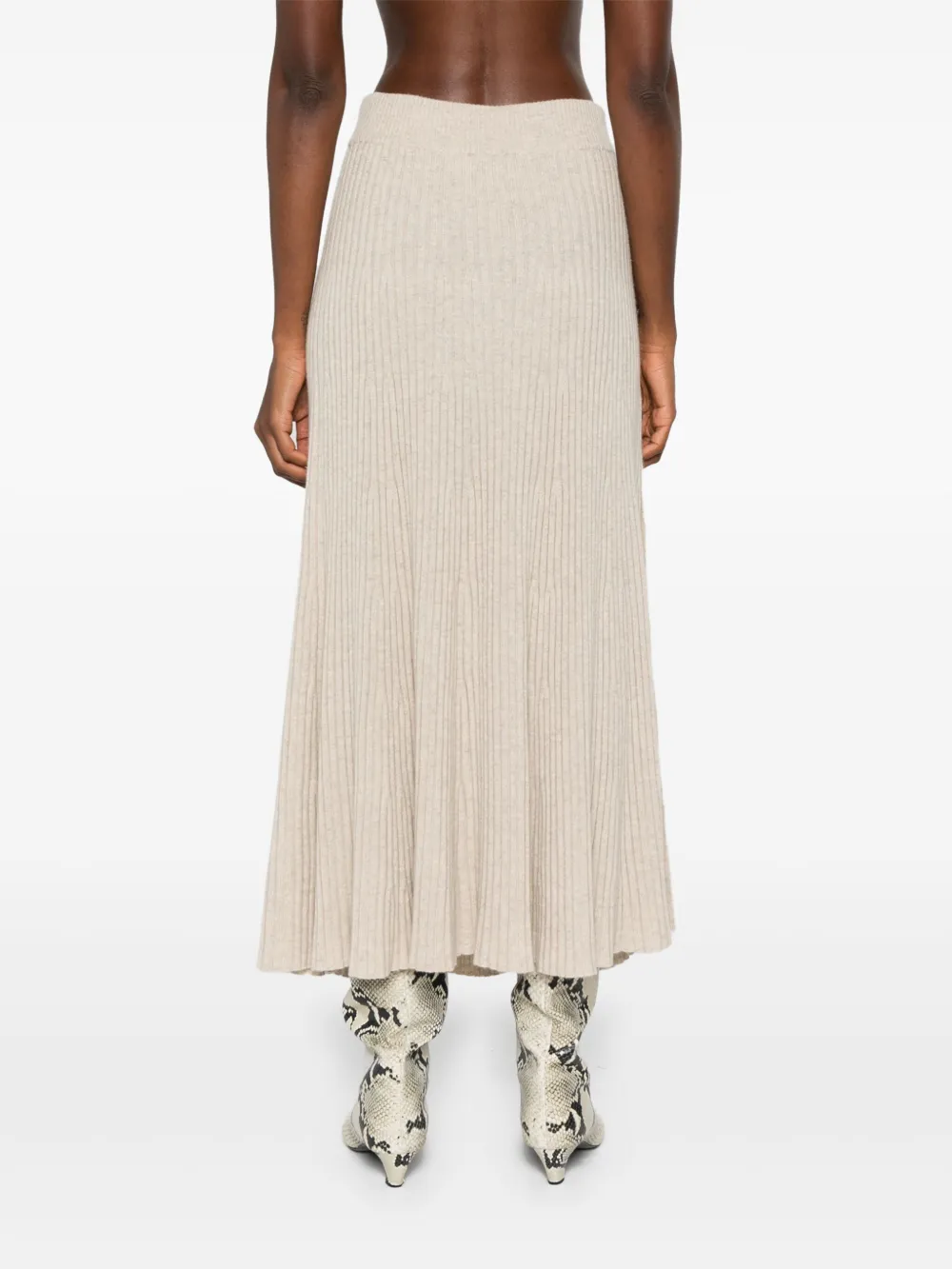 Eric Bompard Maxi-rok met knopen Beige