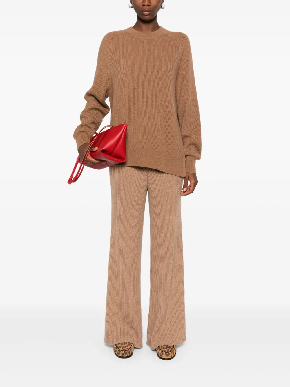 Eric Bompard ribbed cashmere trousers - Bruin