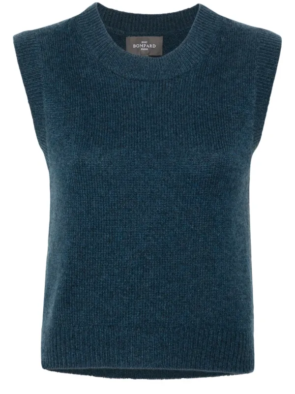 Eric Bompard Gilet a Col Rond Bleu FARFETCH TN
