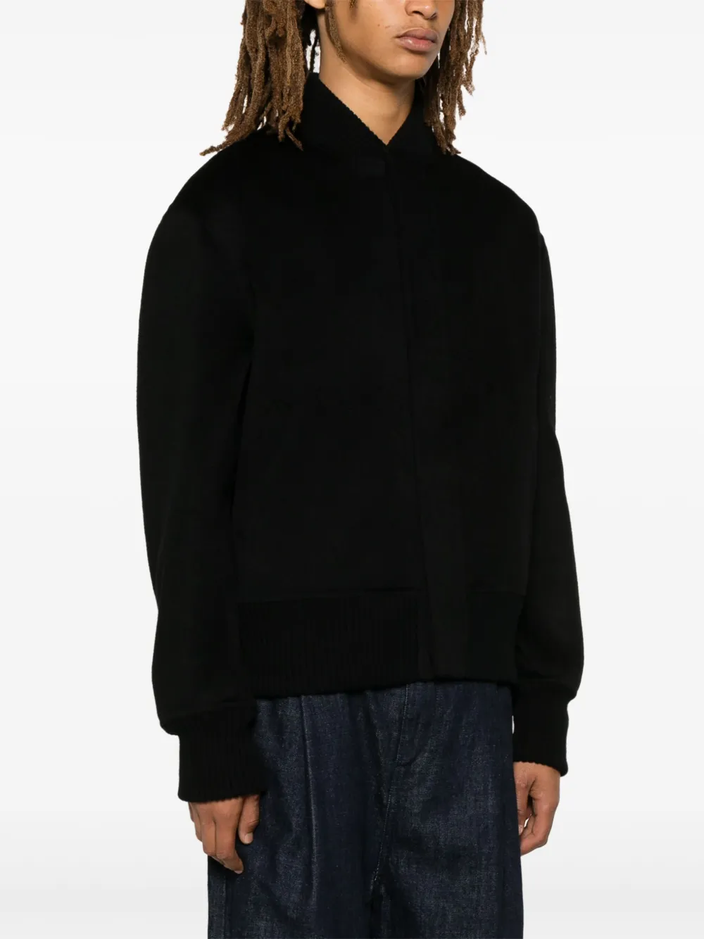 Bompard Double-sided Bomber Jacket In Black