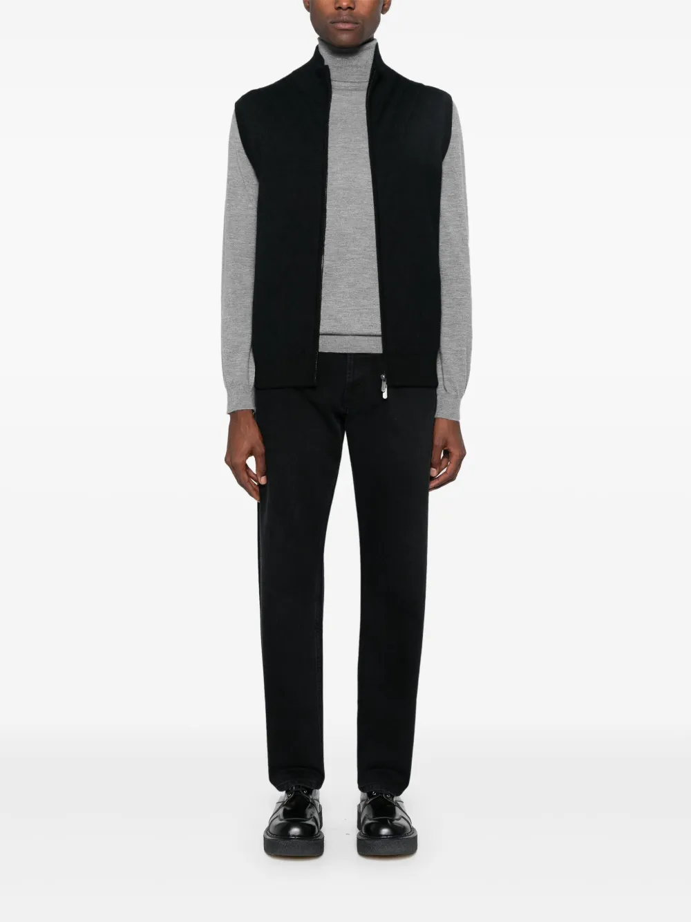 Eric Bompard Gilet met diamantpatroon - Zwart