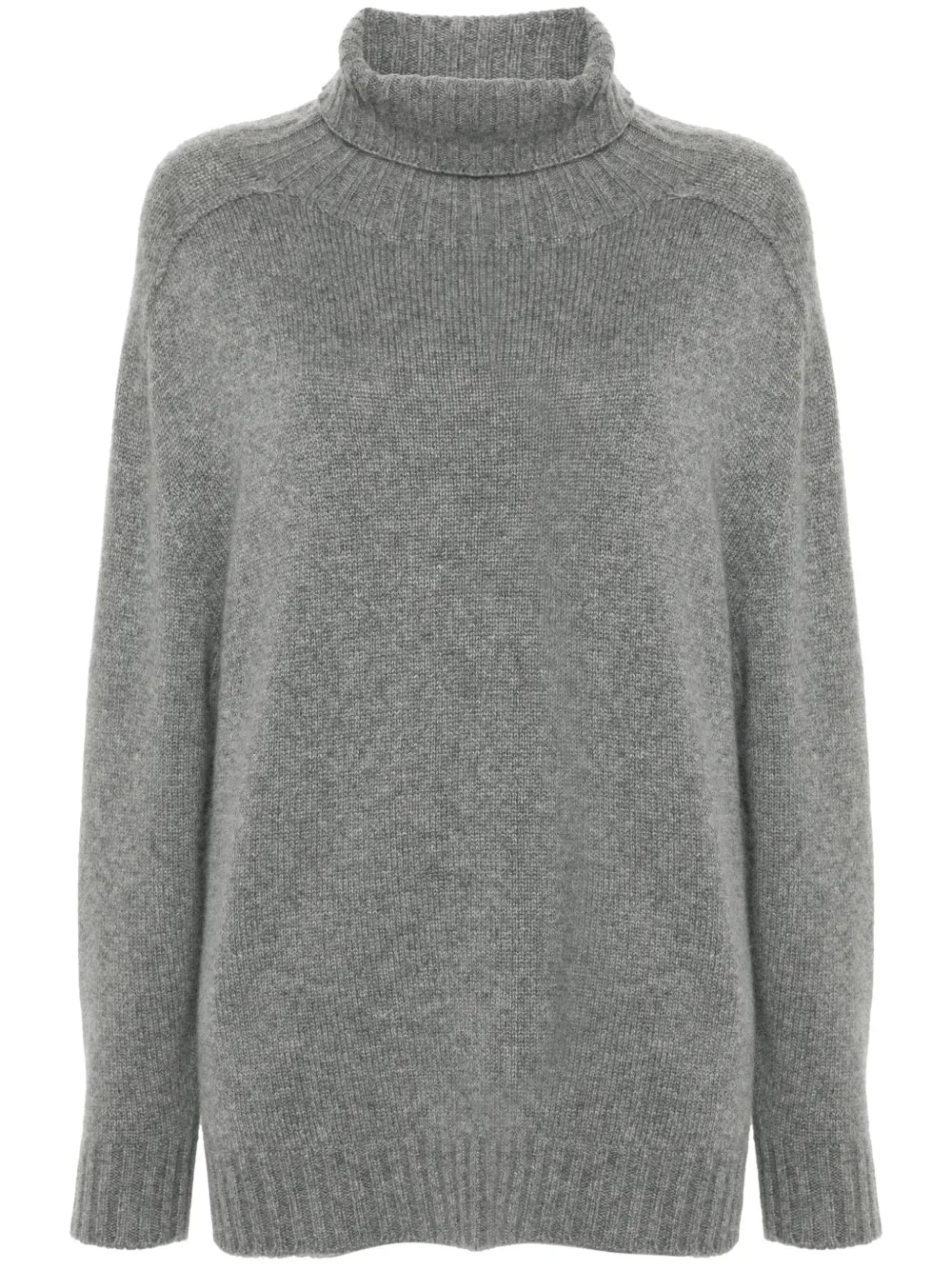hammer-sleeve round-neck sweater