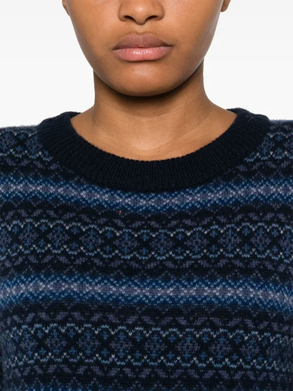 Blue fair isle sweater new arrivals