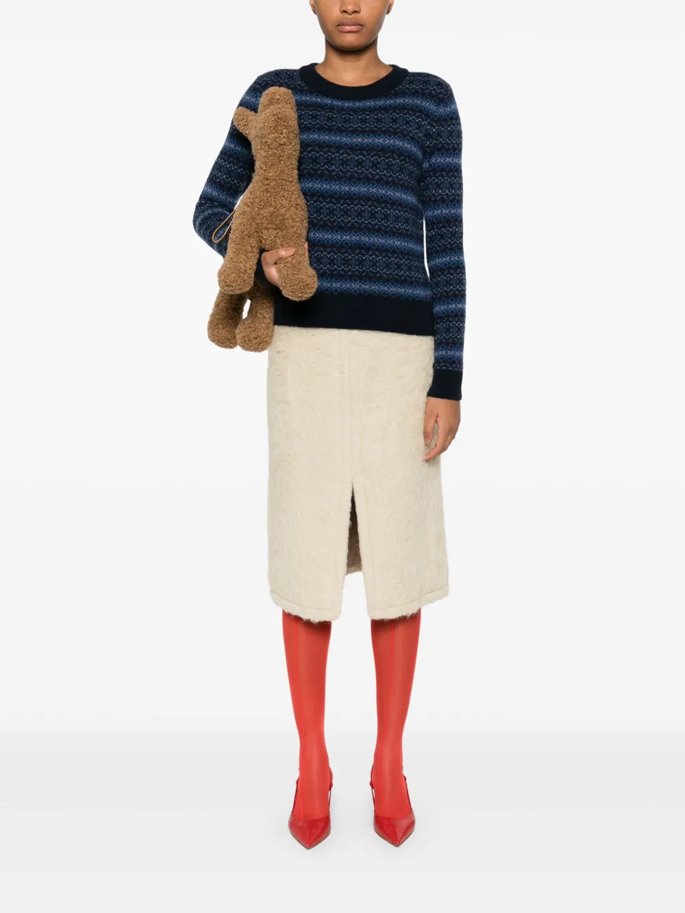 Eric Bompard fair-isle sweater - Blauw
