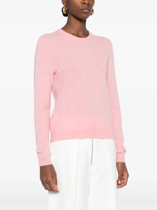 Eric Bompard Classic round neck sweater women Cashmere L Pink