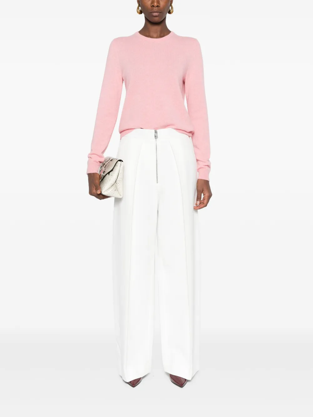Eric Bompard Klassieke sweater met ronde hals - Roze