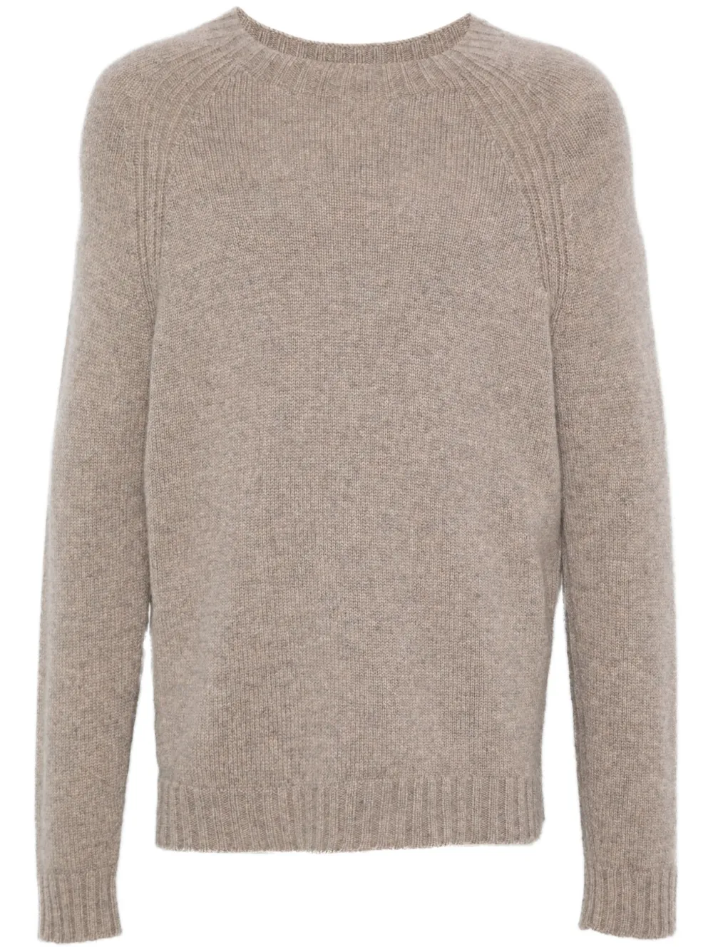 round-neck raglan-sleeve sweater